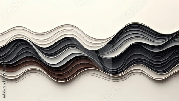 Obraz abstract wavy lines background