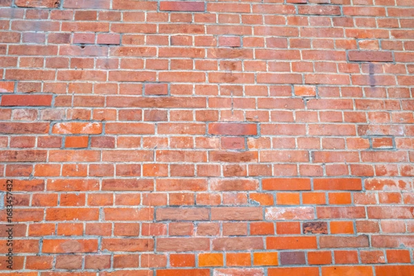 Obraz Orange old brick wall for background