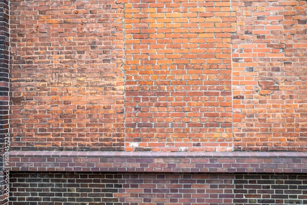 Obraz Orange old brick wall for background