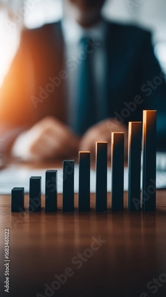 Fototapeta Businessman working remotely, a focused man in suit with laptop at table.