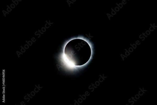 Fototapeta Total Solar Eclipse and Diamond Ring