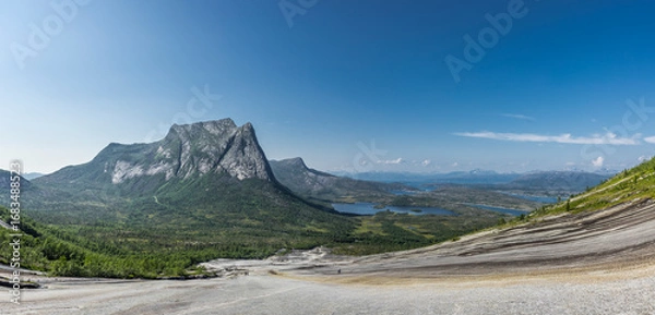 Obraz Granitplatte Verdensvaet bei Narvik in Nordland, Norwegen