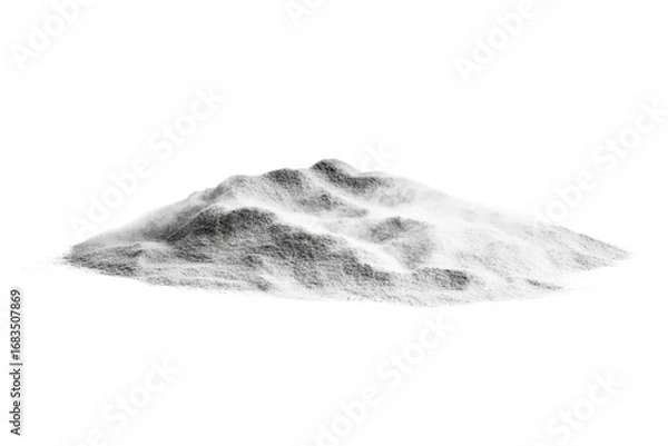 Fototapeta Fine powdered substance isolated on stark contrasting surface texture study