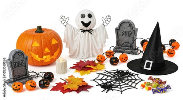 Obraz halloween icons set