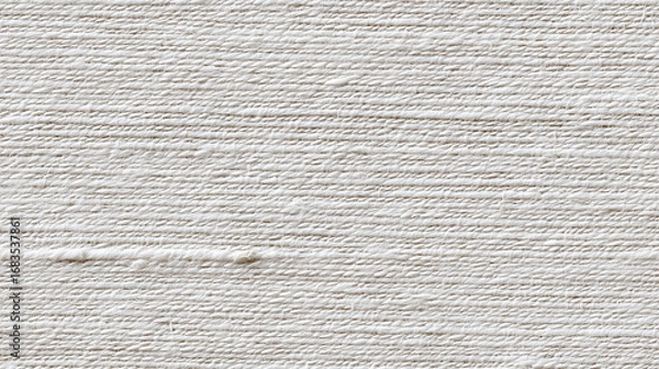 Fototapeta White woven fabric texture with tactile linen look, showing detailed thread pattern and natural fiber surface, creating soft and cozy textile appearance