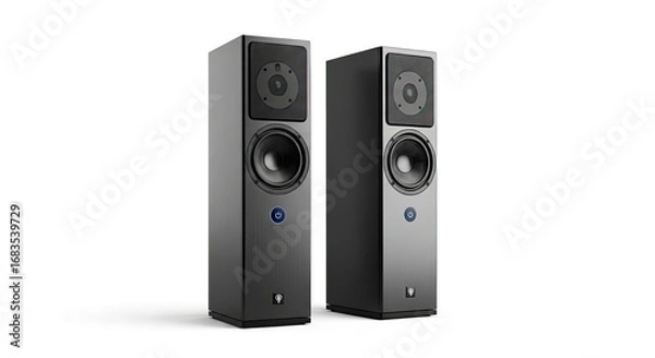 Obraz audio speakers isolated on white background