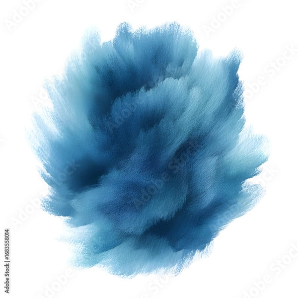 Fototapeta Abstract blue watercolor wash texture background with soft focus and dynamic movement