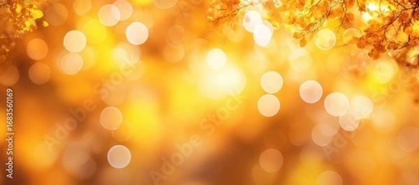 Fototapeta Autumnal bokeh background