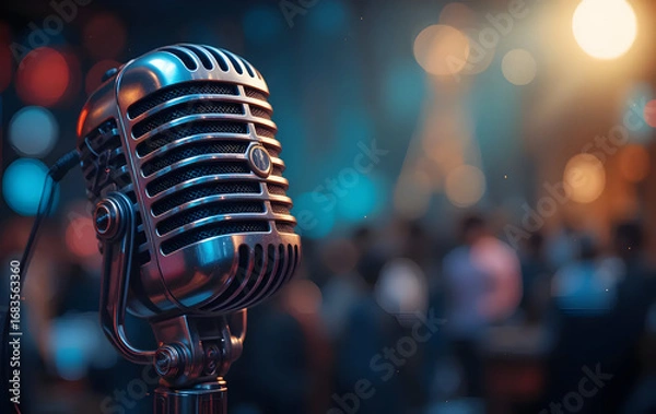 Obraz Rendered retro microphone