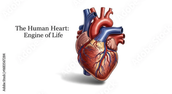 Obraz human heart anatomy isolated