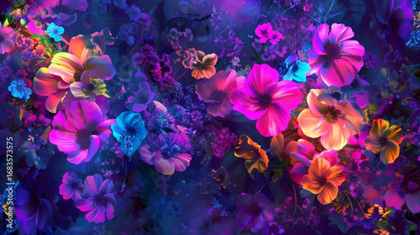 Obraz colorful flowers in the water