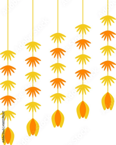 Obraz Decorative floral hanging festive element