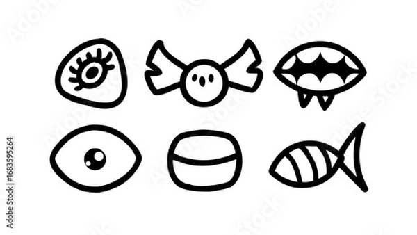 Obraz set of helloween vector