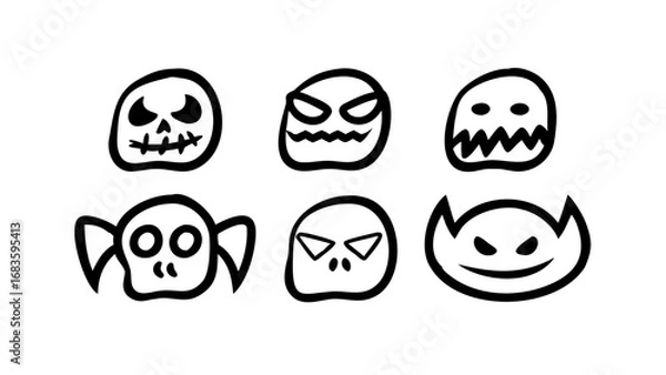 Obraz vector set of helloween icon