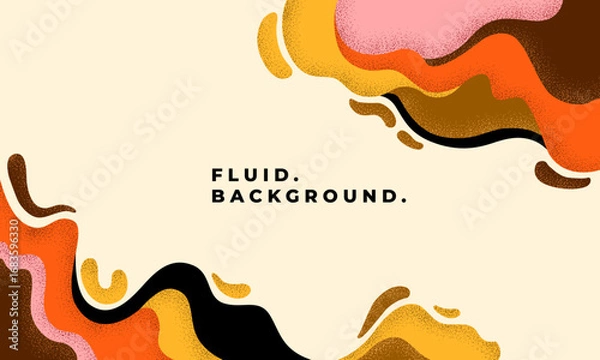 Fototapeta Abstract fluid shapes background template copy space. Organic forms with texture. Suitable for poster, presentation, cover, banner, or advertisement graphic element.