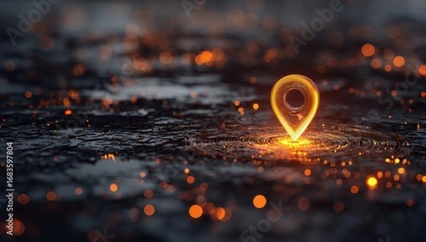 Fototapeta Abstract location marker