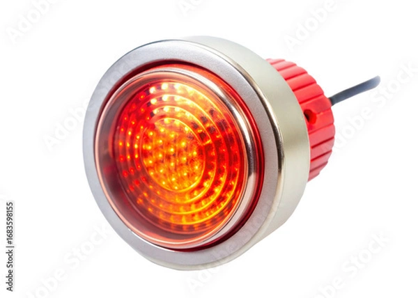 Fototapeta LED indicator light isolated on white background