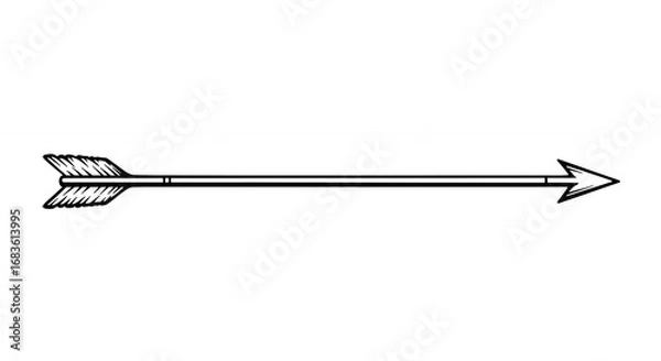 Obraz Simple black and white arrow graphic
