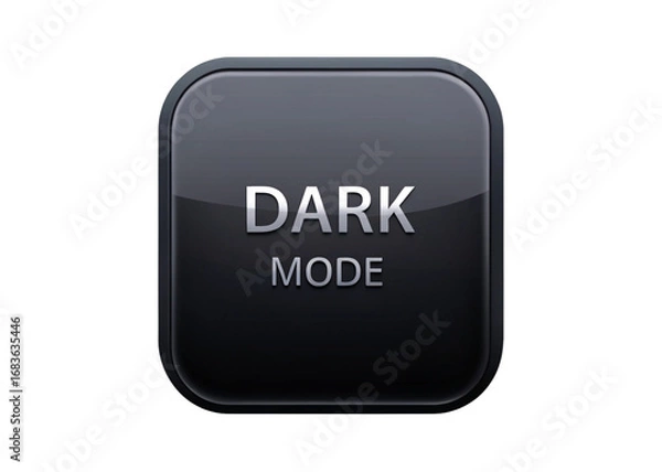 Obraz Dark mode isolated on white background