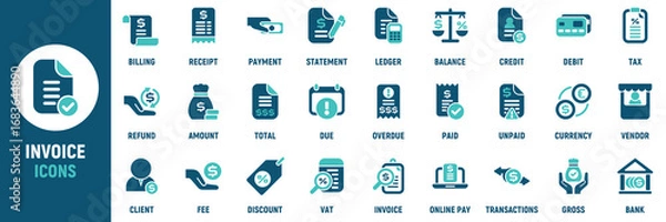Obraz Invoice icons.eps