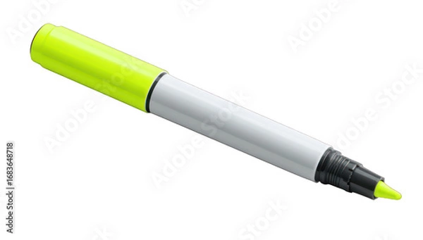 Fototapeta Bright yellow highlighter pen