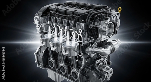 Obraz Engine in Action