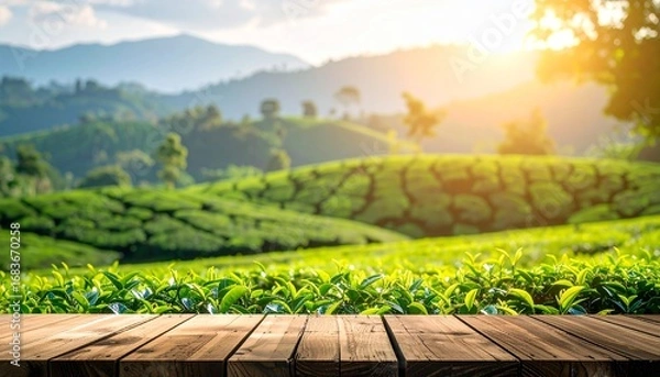 Obraz Green field valley