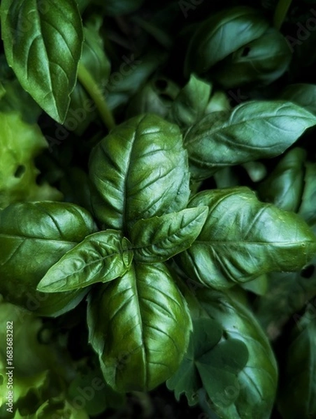 Obraz fresh basil leaves