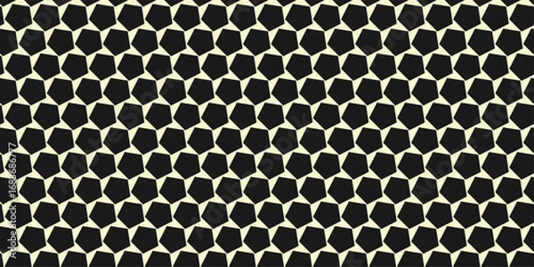 Fototapeta Seamless geometric leopard skin honeycomb vector pattern with a metallic grid backdrop for a textured illustration. Abstract background with hexagons and geometric pattern in honeycombs design