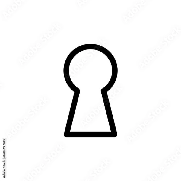 Obraz Black Keyhole Icon