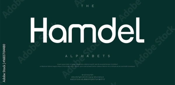 Obraz Hamdel creative modern stylish calligraphy letter logo design