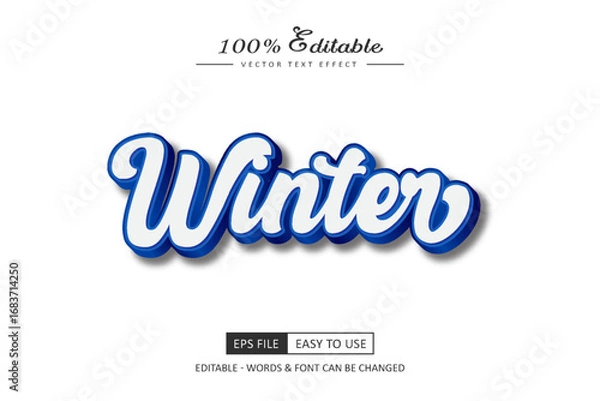 Fototapeta Winter Text Effect