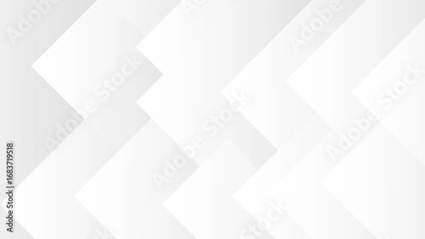 Fototapeta Abstract minimalist background featuring layered geometric shapes. White and light gray parallelograms with a soft gradient effect. Ideal for professional, business, or technology designs