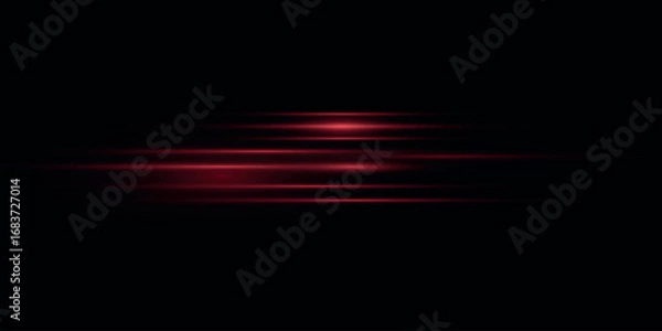 Fototapeta Speed lines light effect, glowing magic rays, abstract neon lines. Police or car lights in motion concept. Vector illustration.