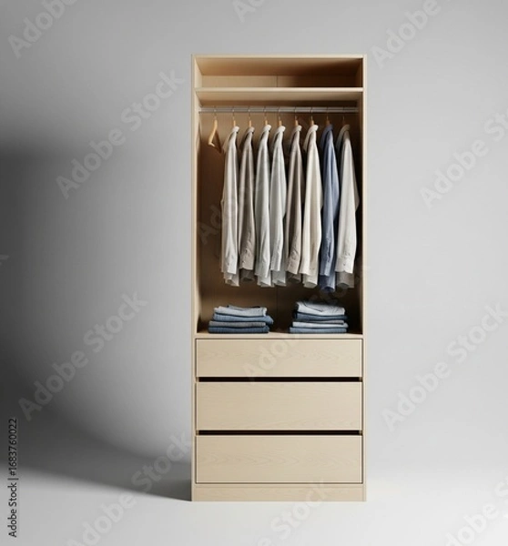 Obraz Wardrobe and hangers 