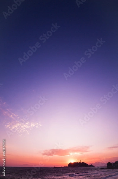 Obraz 江ノ島の夕焼け２