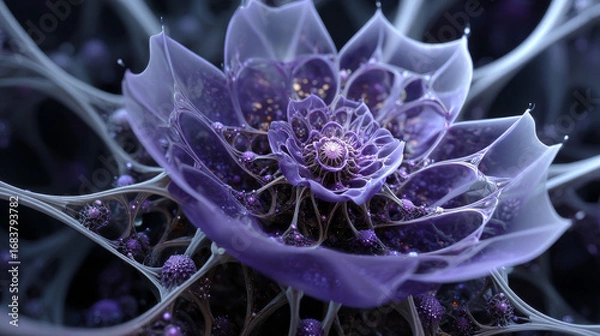 Fototapeta Abstract fractal patterns and shapes. Flower