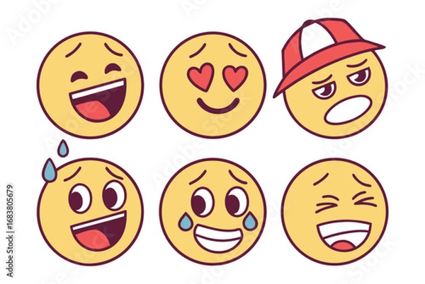 Obraz Emoji big set. Vector