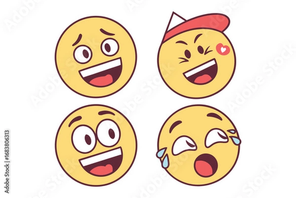 Obraz Emoji big set. Vector