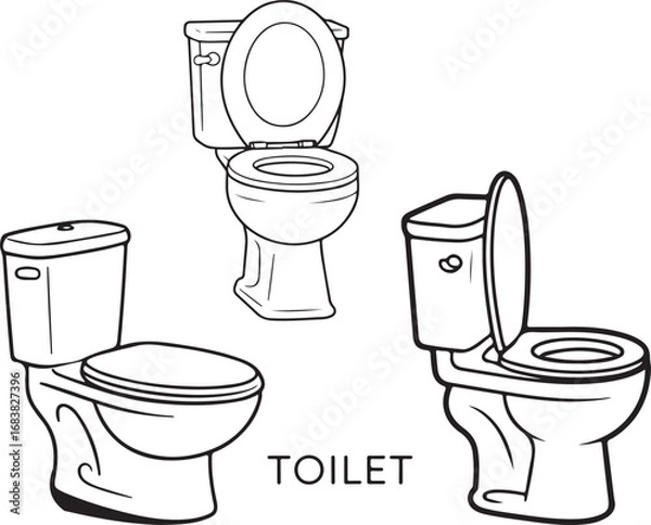 Obraz Hing Commode Toilet vector image