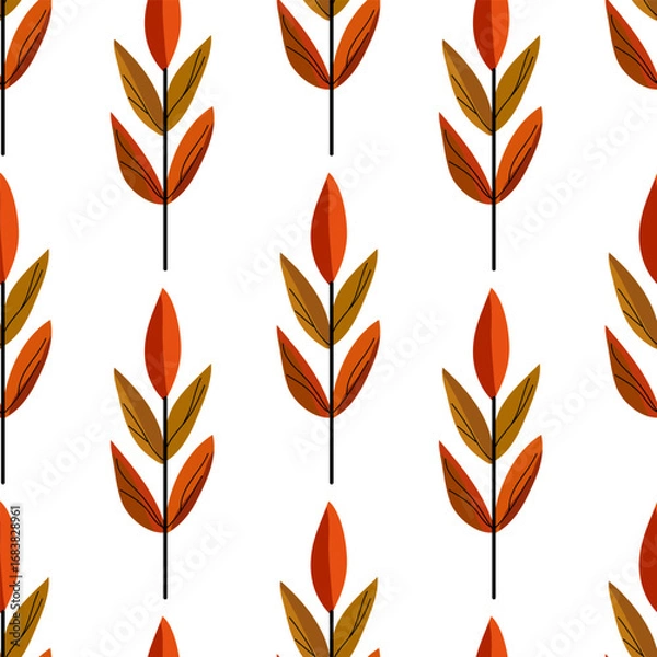 Obraz autumn leaves seamless pattern
