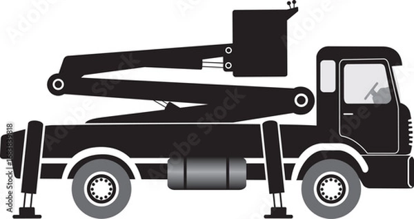 Obraz CAMION AVEC NACELLE REPLIEE.eps