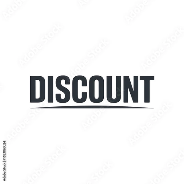 Fototapeta Discount word text isolated on transparent background