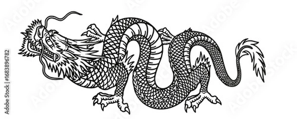 Obraz dragon tattoo design