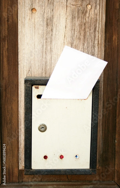 Fototapeta Beautiful retro styled with patina post mailbox