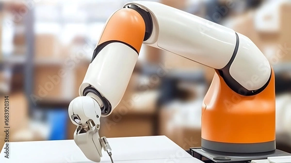 Fototapeta Robotic Arm in Action: Precision and Automation in Manufacturing