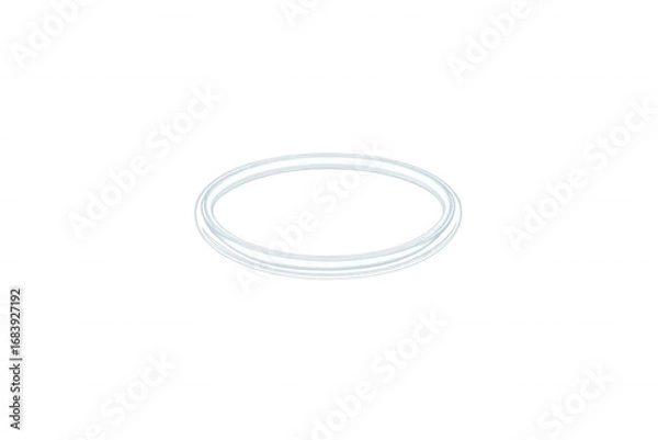 Fototapeta White angel halo with transparent background floating in empty space, ideal for religious or spiritual concepts