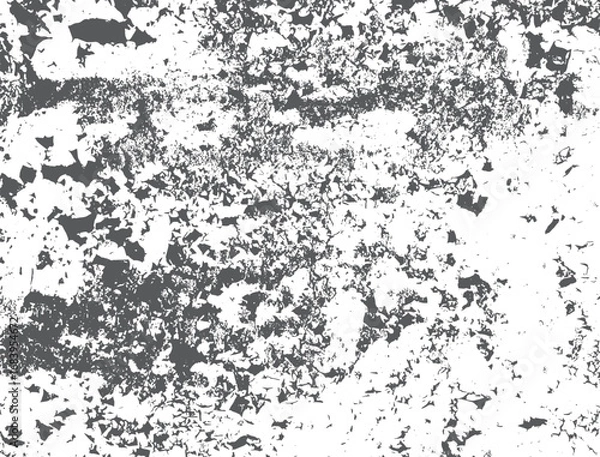 Fototapeta Rectangular rustic grunge gray texture. Rough effect of ice, snow for winter design. Dirty eroded vintage background. Vector illustration.