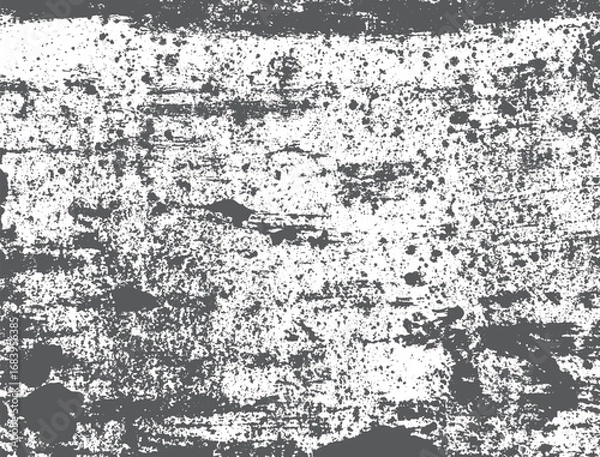 Fototapeta Rectangular rustic grunge gray texture. Rough effect of ice, snow for winter design. Dirty eroded vintage background. Vector illustration.