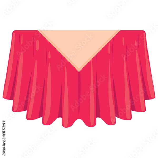 Fototapeta Elegant red draped tablecloth Vector